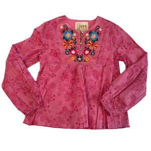 NWT Pink Boho Blouse